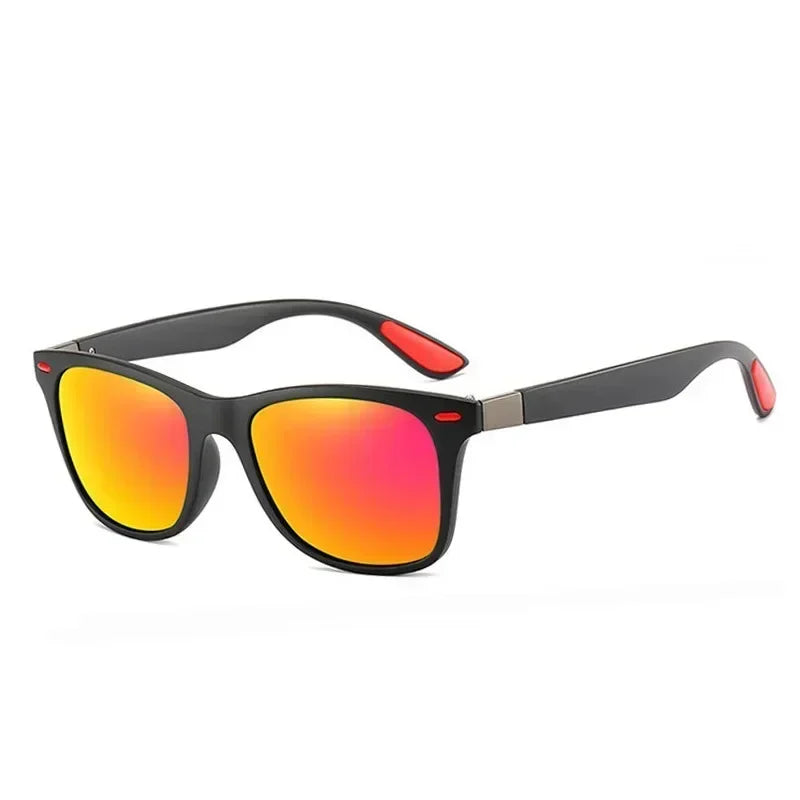 Óculos de sol polarizados unissex retangulares vintage design retrô óculos de sol masculino óculos casuais proteção UV400