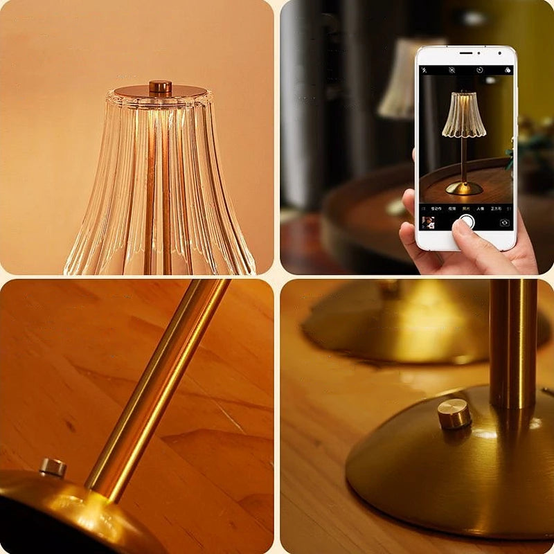 Luminária noturna pequena, retrô, simples, nórdica, criativa, regulável, para cabeceira, sala de estar, restaurante, sala de estudo, luminária de mesa luxuosa