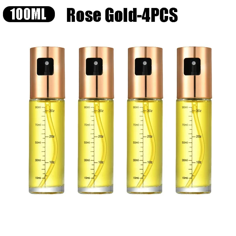 Frasco de vidro multiuso de alta qualidade de 100 ml para óleo de cozinha, frasco de spray de vidro com funil pequeno e acessórios de escova