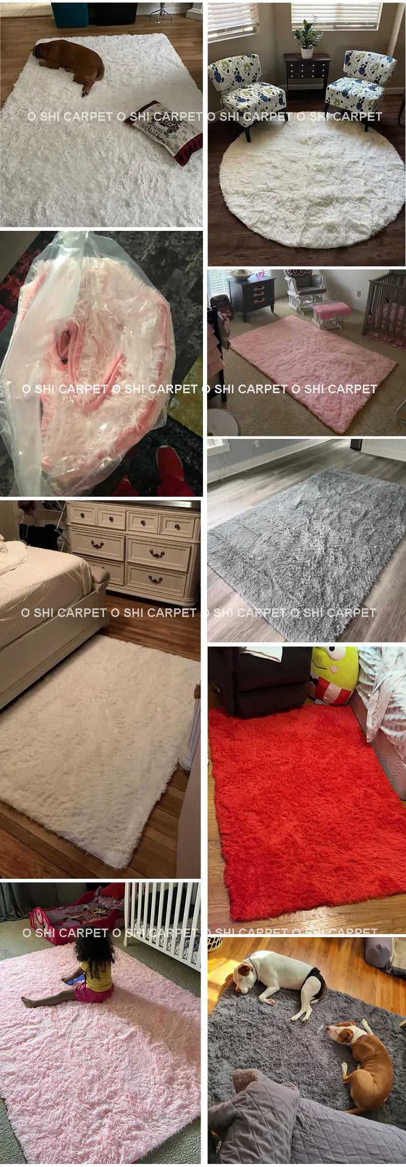 Tapete de pelúcia fofo para sala de estar, decoração moderna para casa, quarto infantil, cabeceira, tapete grande para brincar, tapete para engatinhar, área de berçário