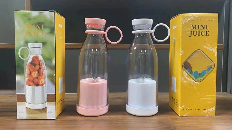 Copo espremedor com carregamento USB sem fio - Liquidificador portátil com 4 lâminas para sucos e bebidas