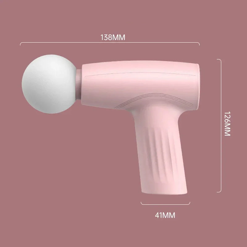 Pistola de massagem muscular mini rosa, pistola de massagem portátil para tecidos profundos, pistola de massagem Theragun Fascia Gun, massageadores portáteis para tecidos profundos