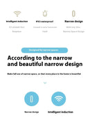 Lixeira automática de banheiro de 7L com tampa, lata de lixo pequena sem toque, lata de lixo à prova d'água com sensor de movimento para cozinha, quarto