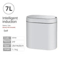 Lixeira automática de banheiro de 7L com tampa, lata de lixo pequena sem toque, lata de lixo à prova d'água com sensor de movimento para cozinha, quarto