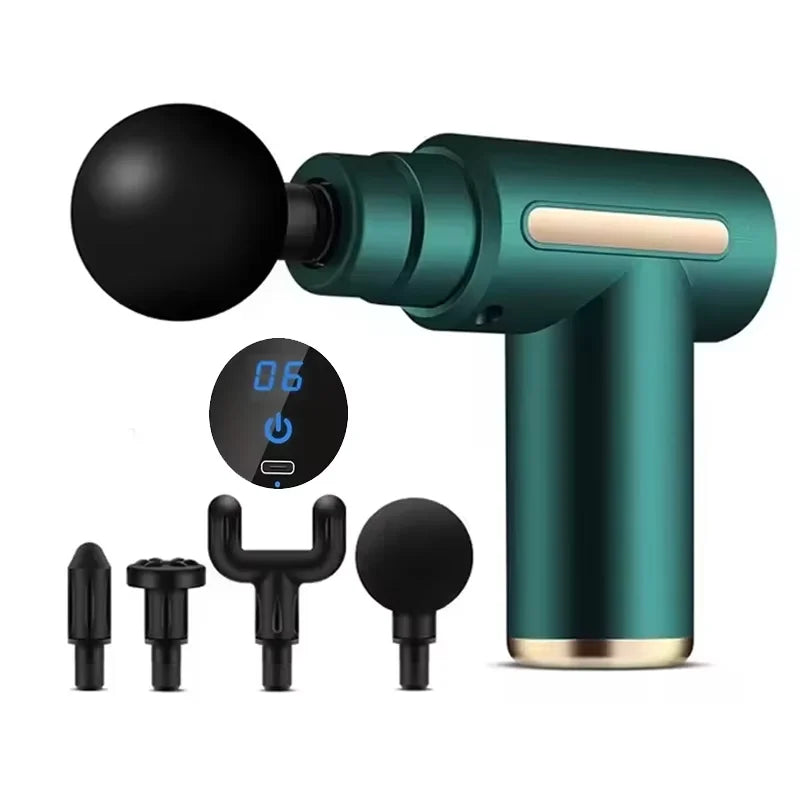 Pistola de massagem de percussão elétrica para relaxamento muscular profundo, alívio da fadiga, corpo, pescoço, costas, ombros, ferramenta de condicionamento físico