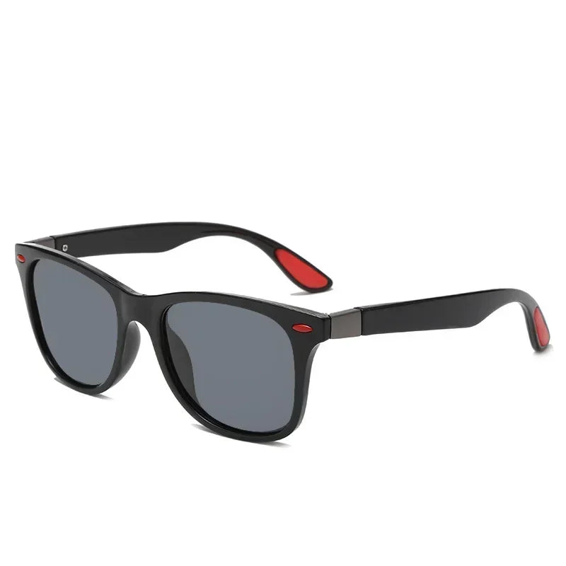Óculos de sol polarizados unissex retangulares vintage design retrô óculos de sol masculino óculos casuais proteção UV400