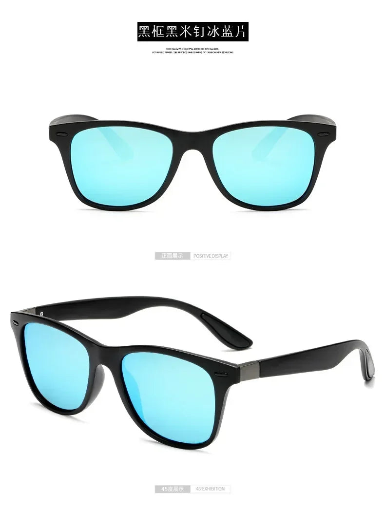 Óculos de sol polarizados unissex retangulares vintage design retrô óculos de sol masculino óculos casuais proteção UV400