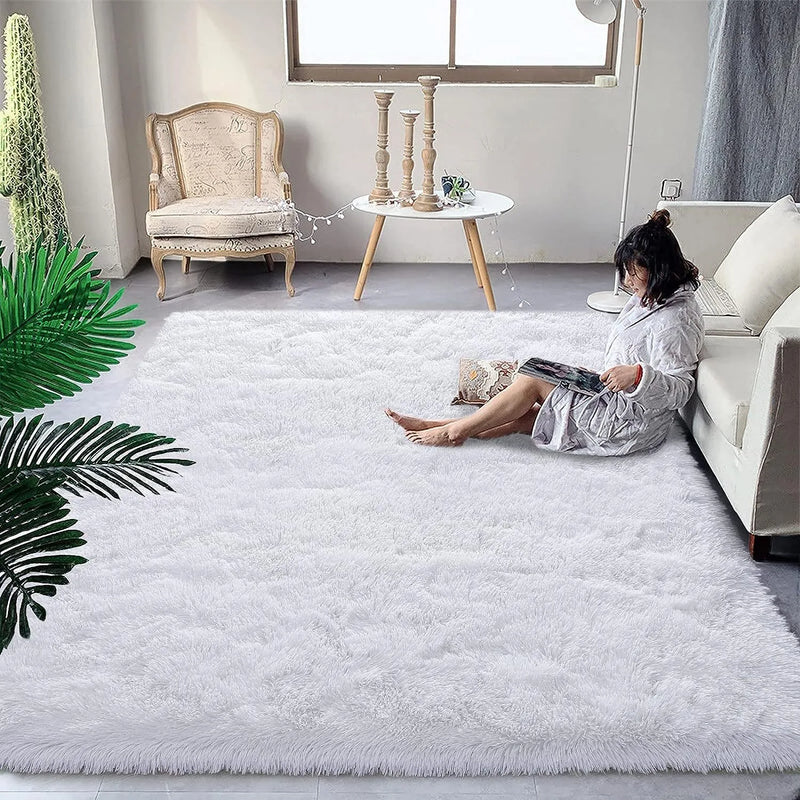 Tapete de pelúcia fofo para sala de estar, decoração moderna para casa, quarto infantil, cabeceira, tapete grande para brincar, tapete para engatinhar, área de berçário
