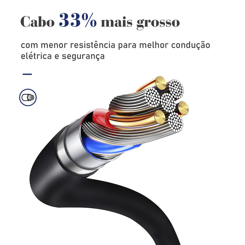 Power Filter, 4 Plug Extensions, 2M Extension Cable, 3 USB Charging Ports, 2500W, Brazilian Socket