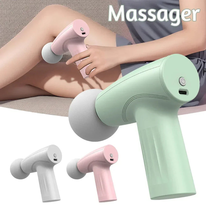 Pistola de massagem muscular mini rosa, pistola de massagem portátil para tecidos profundos, pistola de massagem Theragun Fascia Gun, massageadores portáteis para tecidos profundos