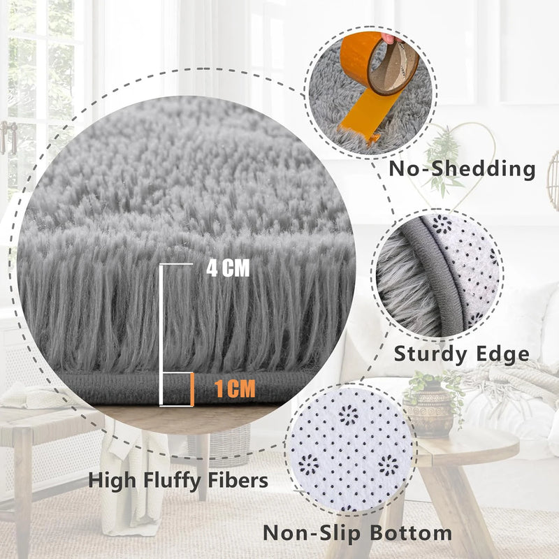 Tapete de pelúcia fofo para sala de estar, decoração moderna para casa, quarto infantil, cabeceira, tapete grande para brincar, tapete para engatinhar, área de berçário