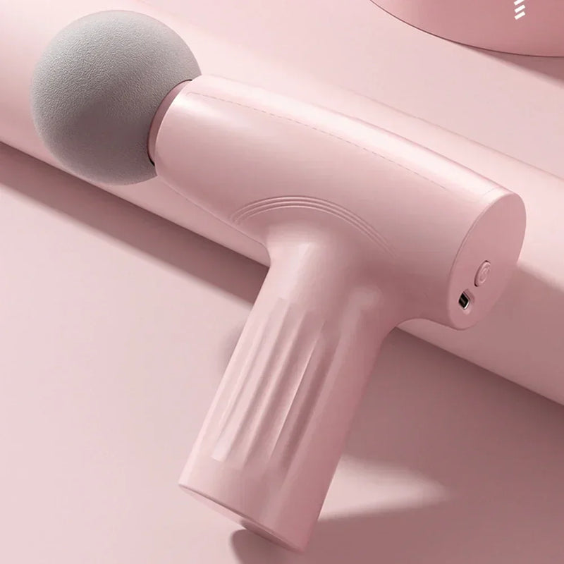 Pistola de massagem muscular mini rosa, pistola de massagem portátil para tecidos profundos, pistola de massagem Theragun Fascia Gun, massageadores portáteis para tecidos profundos