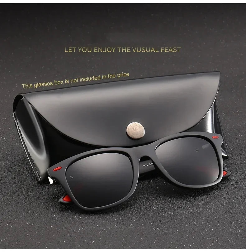 Óculos de sol polarizados unissex retangulares vintage design retrô óculos de sol masculino óculos casuais proteção UV400
