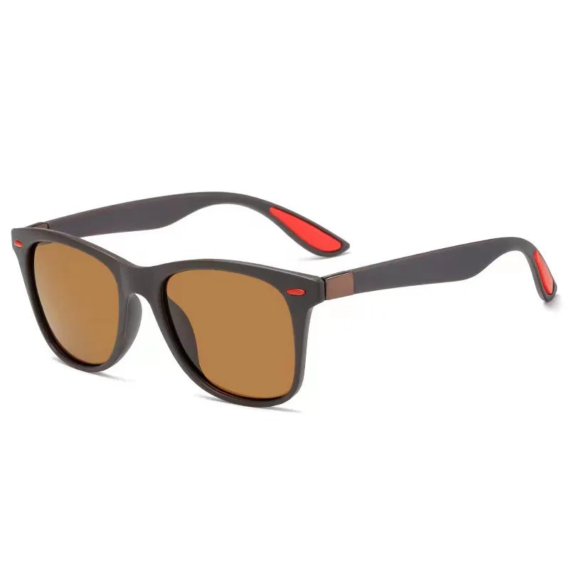 Óculos de sol polarizados unissex retangulares vintage design retrô óculos de sol masculino óculos casuais proteção UV400