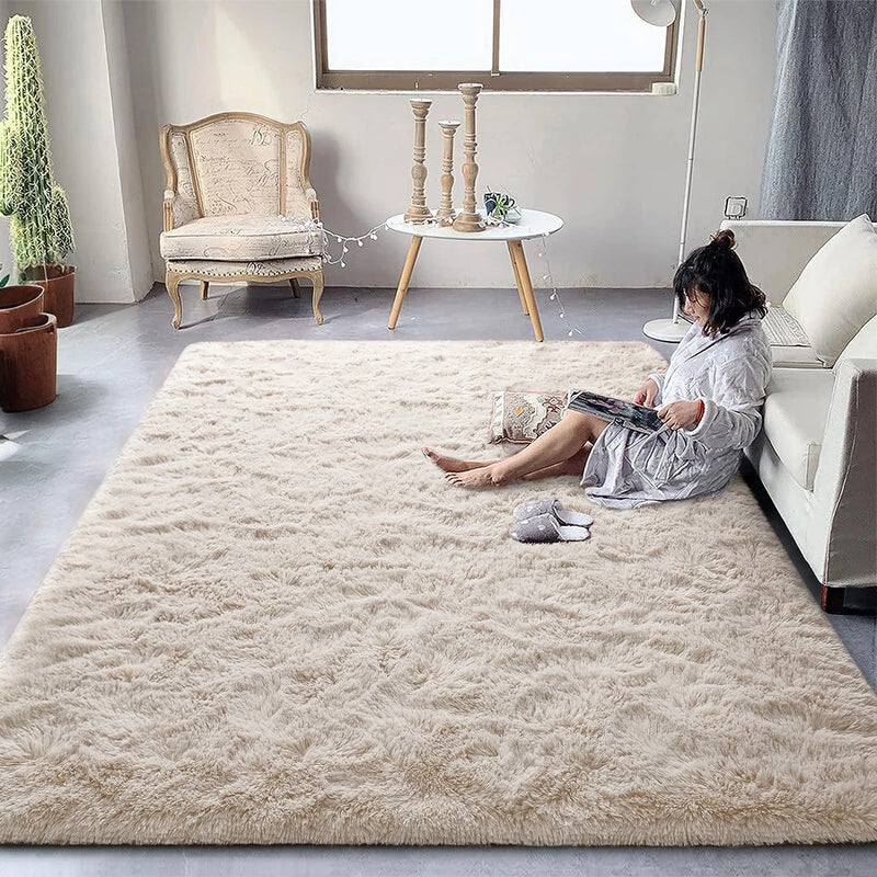 Tapete de pelúcia fofo para sala de estar, decoração moderna para casa, quarto infantil, cabeceira, tapete grande para brincar, tapete para engatinhar, área de berçário