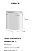 Lixeira automática de banheiro de 7L com tampa, lata de lixo pequena sem toque, lata de lixo à prova d'água com sensor de movimento para cozinha, quarto