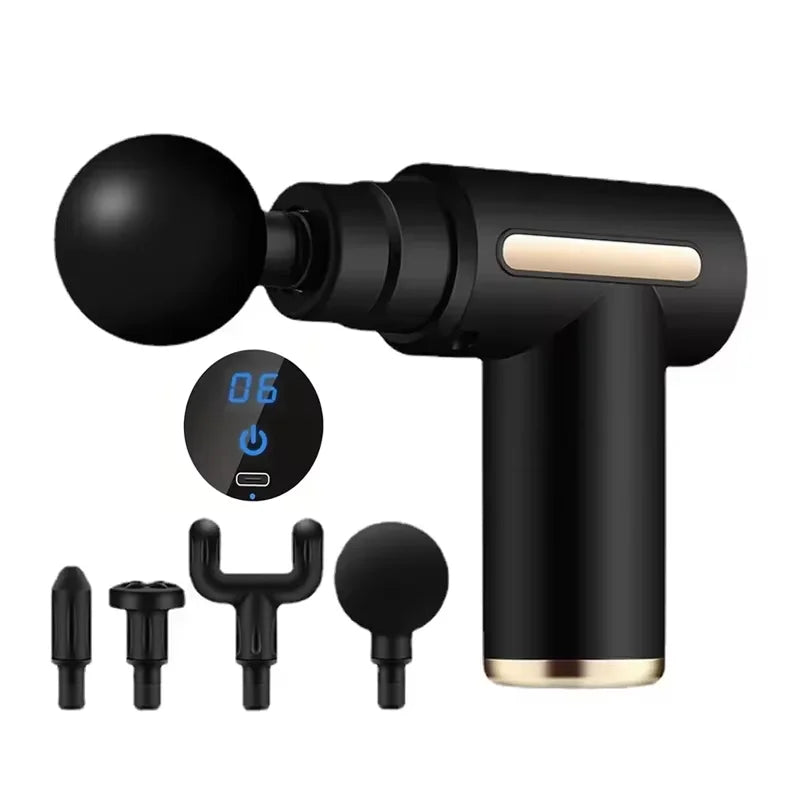 Pistola de massagem de percussão elétrica para relaxamento muscular profundo, alívio da fadiga, corpo, pescoço, costas, ombros, ferramenta de condicionamento físico