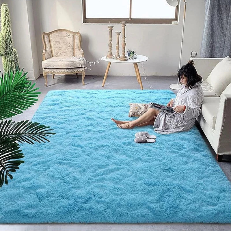 Tapete de pelúcia fofo para sala de estar, decoração moderna para casa, quarto infantil, cabeceira, tapete grande para brincar, tapete para engatinhar, área de berçário
